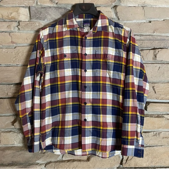 Patagonia Other - Patagonia Men's Multi Color Plaid Flannel Long Sleeve Buckshot Shirt Sz M